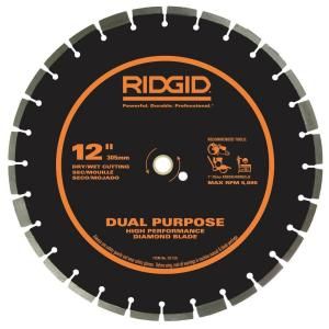 RIDGID 12 in. Dual Purpose Diamond Blade HD CC12X