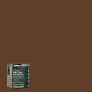 BEHR Premium 8 oz. #SC135 Sable Solid Color Weatherproofing Wood Stain Sample 501316