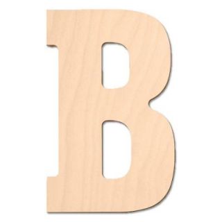 Design Craft MIllworks 8 in. Baltic Birch Block Wood Letter (B) 47109