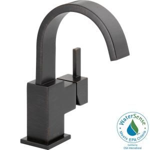 Delta Vero Single Hole 1 Handle High Arc Bathroom Faucet in Venetian Bronze 553LF RB