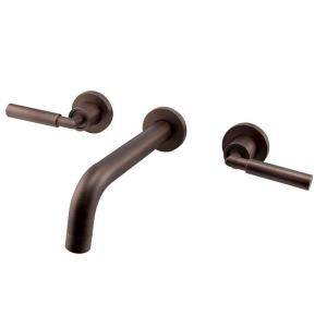 Lennox Wall Mount 8 in. 2 Handle Low Arc Lavatory Faucet in Oil Rubbed Bronze DISCONTINUED I813 ML ORB