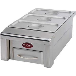 Cal Flame 12 in. Drop In Stainless Steel BBQ Food Warmer for Outdoor Grill Island BBQ07888P H