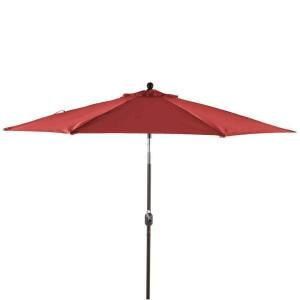 Flexx Market Umbrellas 9 ft. Wind Protected Patio Umbrella in Salsa with Flexx Spring Technology 09388 305 11
