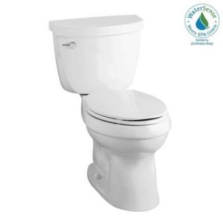 KOHLER Cimarron 2 piece 1.28 GPF High Efficiency Elongated Toilet with AquaPiston Flushing Technology in White K 3609 0