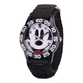 Disney Kids Mickey Mouse Easy Read Black Fast Strap Watch, Boys