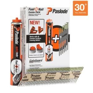 Paslode 2 in. x 0.113 Galvanized Ring Shank Fuel + Nail Pack (1,000 Nails + 1 Fuel Cell) 650564