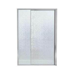 Sterling Plumbing Vista Pivot II 48 in. x 65 1/2 in. Framed Pivot Shower Door in Silver with Moraine Glass Texture 1505D 48S G51