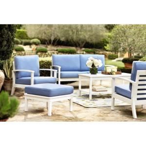 Martha Stewart Living Lake Carolina Picket Fence and Periwinkle 6 Piece Patio Seating Set DISCONTINUED 1559510410