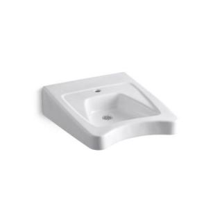 KOHLER Morningside Wall Mount Bathroom Sink in White K 12638 0