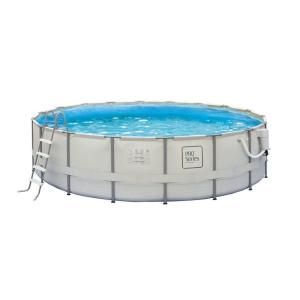 Polygroup PRO Series 15 ft. Round 48 in. Deep Metal Frame Swimming Above Ground Pool NB2030