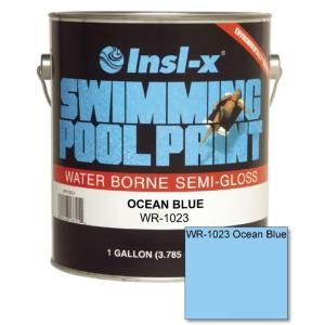 Insl X 1 gal. Semi Gloss Water Ocean Blue Swimming Pool Paint WR1023