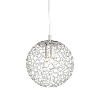 Z lite Chrome Wire Rings 1 light Sphere Pendant