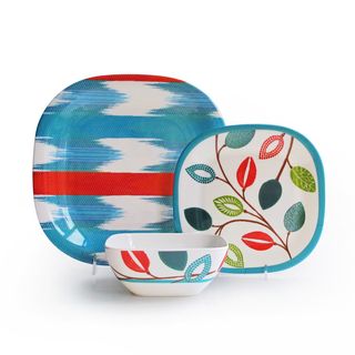 Whisked Away Beach Motif 12 piece Dinnerware Set