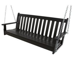 POLYWOOD Vineyard 60 in. Patio Swing in Black GNS60BL