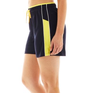 Made For Life Piped Mesh Shorts, Yellow/White, Womens