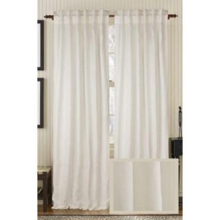 Fine Living Plain Linen Ivory Rod Pocket Curtain 138