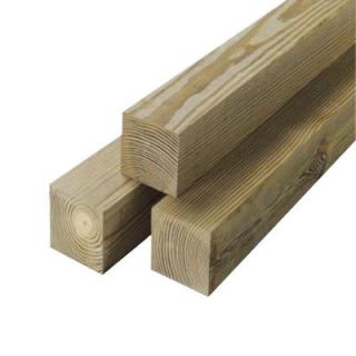 6 in. x 6 in. 8 ft. Rough Timber Treated to Refusal 0606080140200