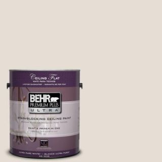 BEHR Premium Plus Ultra 1 gal. #PPU7 11 Ceiling Tinted to Cotton Knit Interior Paint 555801