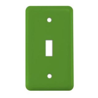 Amerelle Steel 1 Gang Toggle Switch Wall Plate   Lime Green 940TBG