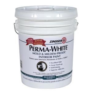 Zinsser 5 gal. Perma White Eggshell Interior Paint 2770