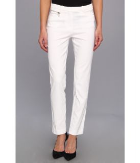 Calvin Klein Tech Stretch Millenium Pant w/ Zipper Womens Casual Pants (White)