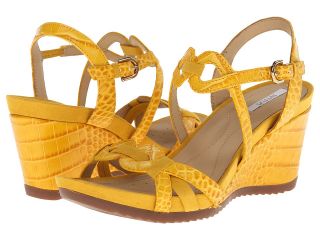 Geox D New Roxy Womens Wedge Shoes (Yellow)