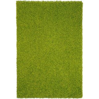 Shag Solid Green One Color Area Rug (67 X 93)