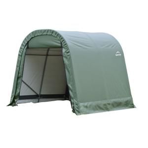 ShelterLogic 8 ft. x 16 ft. x 8 ft. Green Cover Round Style Shelter 76824.0