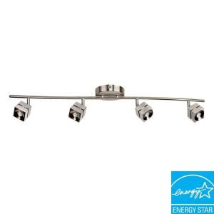 Aspects Multi Family Solutions Cantrell 4 Light Satin Nickel Dimmable Fixed Track Lighting CARF4200LEDSN3K