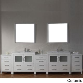 Virtu Usa Dior 118 Inch Double Sink Vanity Set In White