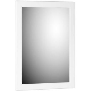 Simplicity by Strasser 24 in Framed Wall Mirror with Round Edge in Satin White 01.216