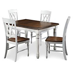 Monarch Rectangular Dining Table With Four Double X back Chairs