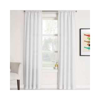 Lichtenberg Remi Solid Rod Pocket Curtain Panel, White