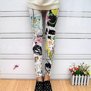 Multi color Graffiti Printing Fashion Leggings 2 Color