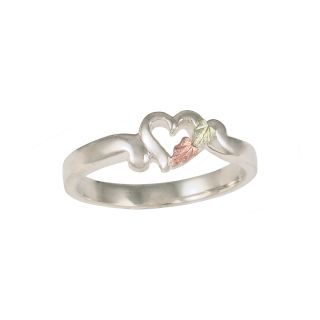 Sterling Silver & Black Hills Gold Heart Ring, Womens