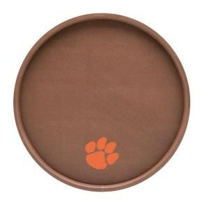 Kraftware Clemson 14 in. Football Texture Deluxe Round Serving Tray 22130F