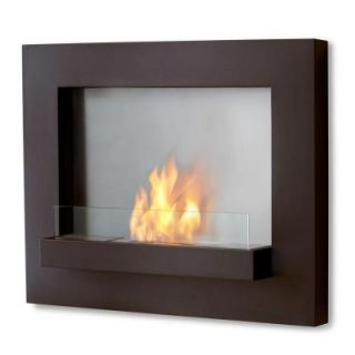 Real Flame Edgerton 36 in. Wall Mount Gel Fuel Fireplace in Rust Brown DISCONTINUED 710 RB