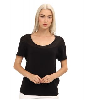 CoSTUME NATIONAL CW0169P Top Womens Short Sleeve Pullover (Black)