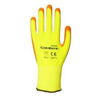 Cordova Polyurethane (PU) Coated Hi Vis Large Work Gloves (2 Pack) HD6901L/2