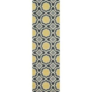Loloi Rugs Weston Lifestyle Collection Charcoal Gold 2 ft. 3 in. x 7 ft. 6 in. Runner WESNHWS01CCGO2376