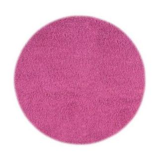 Home Decorators Collection Ultimate Shag Hot PInk 8 ft. Round Area Rug 7575493240