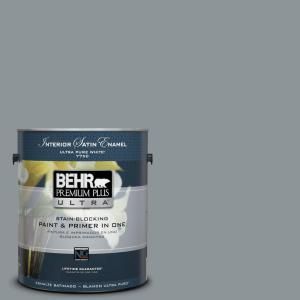 BEHR Premium Plus Ultra Home Decorators Collection 1 gal. #HDC NT 27 Millennium Silver Satin Enamel Interior Paint 775401