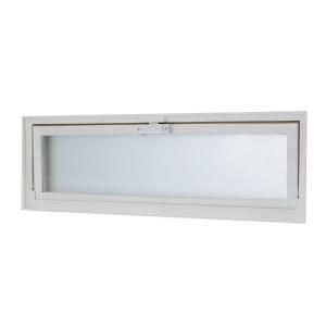 TAFCO WINDOWS Hopper Vent Windows, 24 in. x 8 in., White, with Screen and Dual Glass VV2408