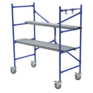 Werner 4 ft. x 3.8 ft. x 2 ft. Portable Rolling Scaffold 500 lb. Load Capacity PS 48
