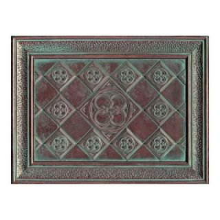 Daltile Castle Metals 12 in. x 16 in. Aged Copper Metal Clover Mural Wall Tile CM011216DECO1P