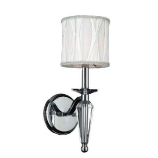 Worldwide Lighting Gatsby Collection 1 Light 16 in. Chrome Clear Crystal Wall Sconce W23132C6