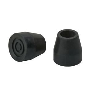 DMI Walker Replacement Tips with Metal Insert in Black 519 1383 9502