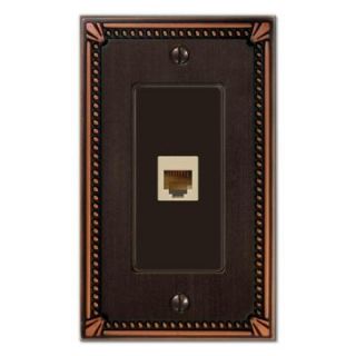 Creative Accents Imperial 1 Phone Wall Plate   Antique Bronze 3017AZSPJ