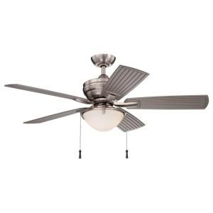 Hampton Bay Four Winds 54 in. Indoor/Outdoor Brushed Nickel Ceiling Fan AC457 BN