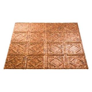 Fasade Traditional 4 2 ft. x 2 ft. Cracked Copper Lay in Ceiling Tile L55 19